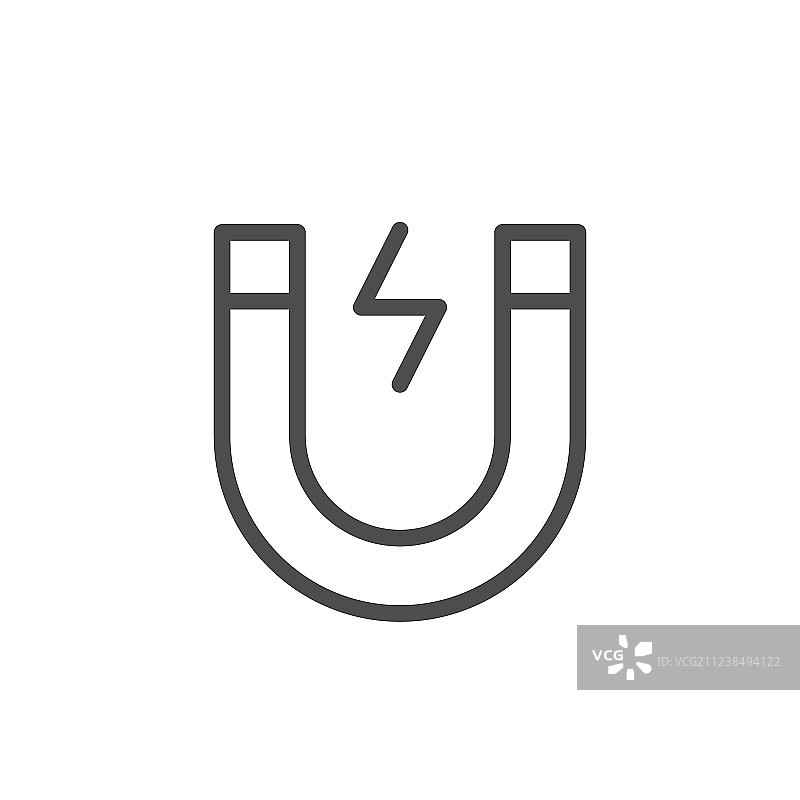 磁铁线性图标图片素材