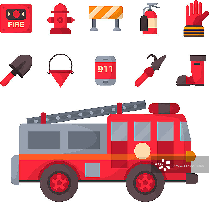 消防安全设备及应急工具图片素材