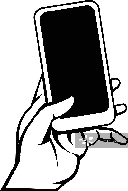 左手握着手机图片素材