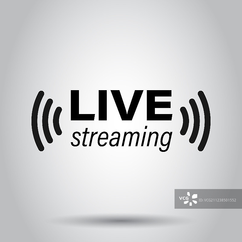 扁平风格的直播视频图标图片素材