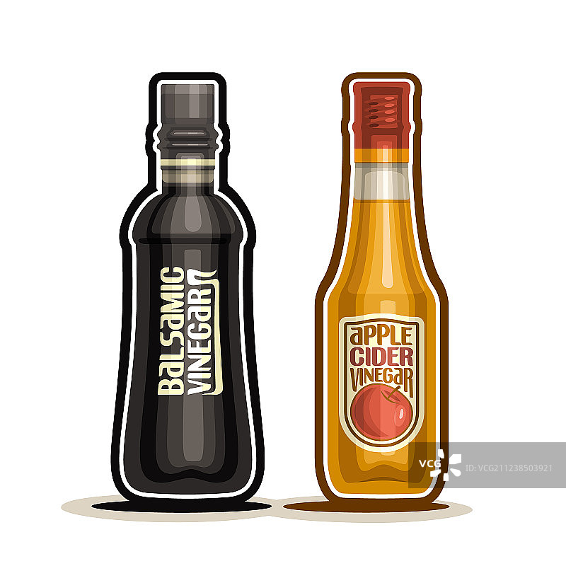 香醋和苹果醋瓶图片素材
