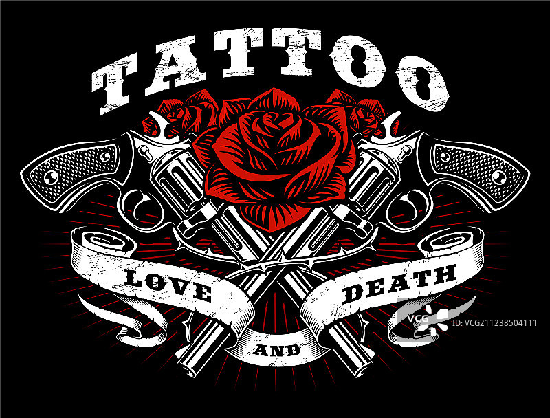 枪炮与玫瑰单色版图片素材