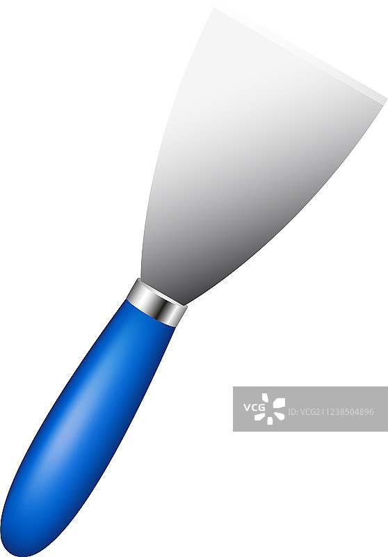 蓝色手柄金属刮铲图片素材
