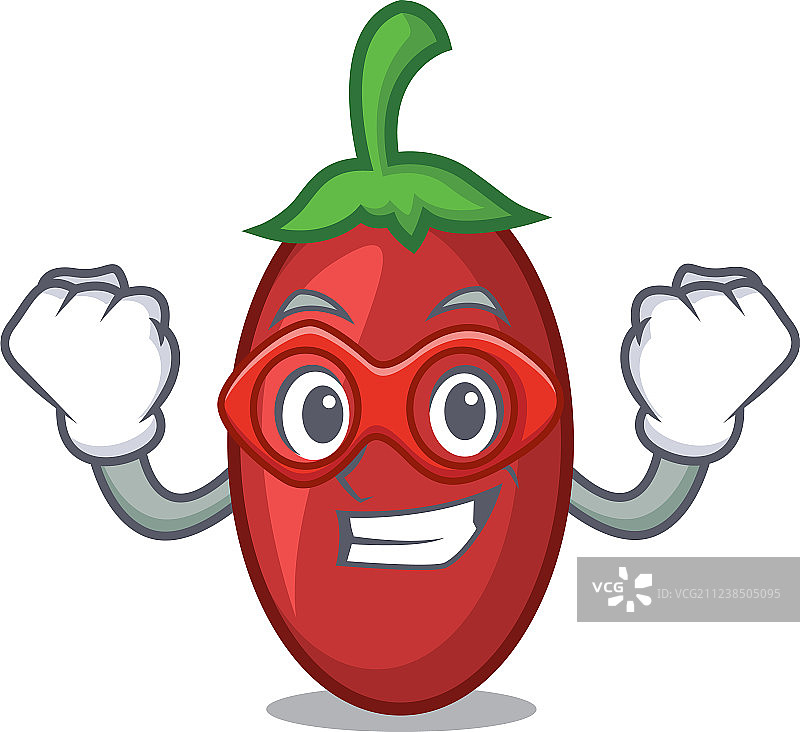 卡通风格超级英雄枸杞角色图片素材