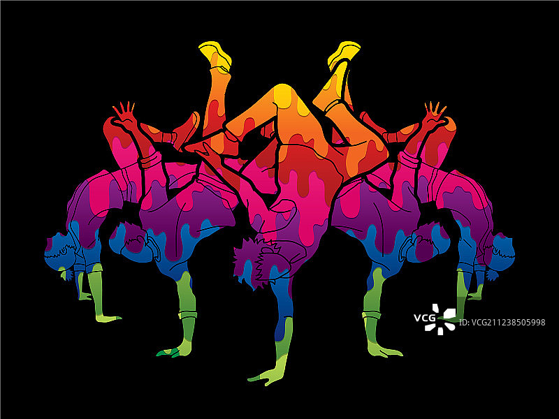 一群人跳街舞图片素材