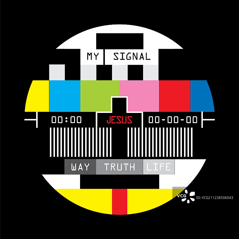 基督教印刷和圣经符号图片素材