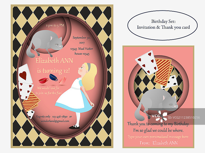 爱丽丝梦游仙境柴郡猫生日图片素材