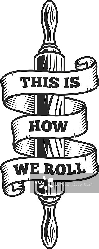 带丝带的擀面杖图片素材