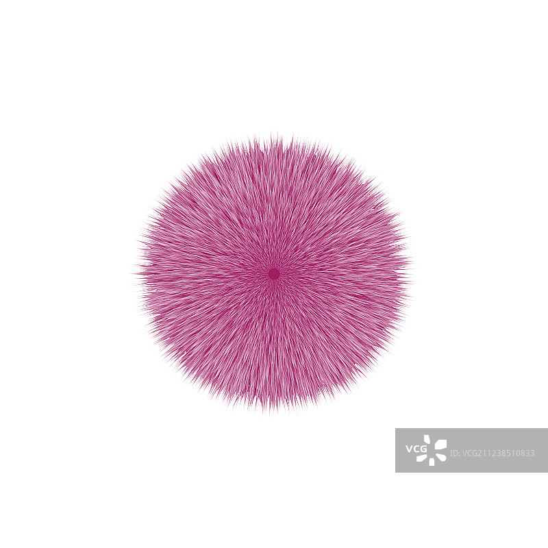 紫色蓬松毛球图片素材