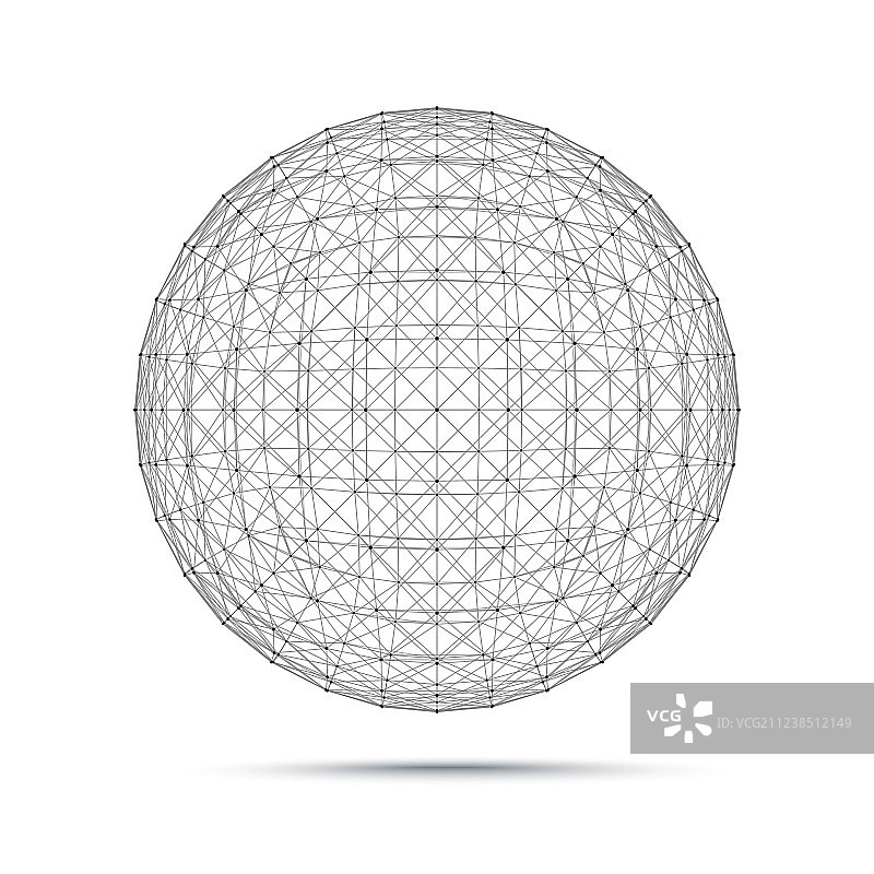几何线框球体图片素材