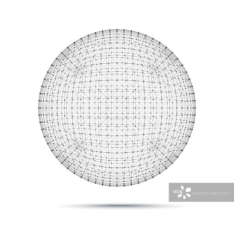 几何线框球体图片素材