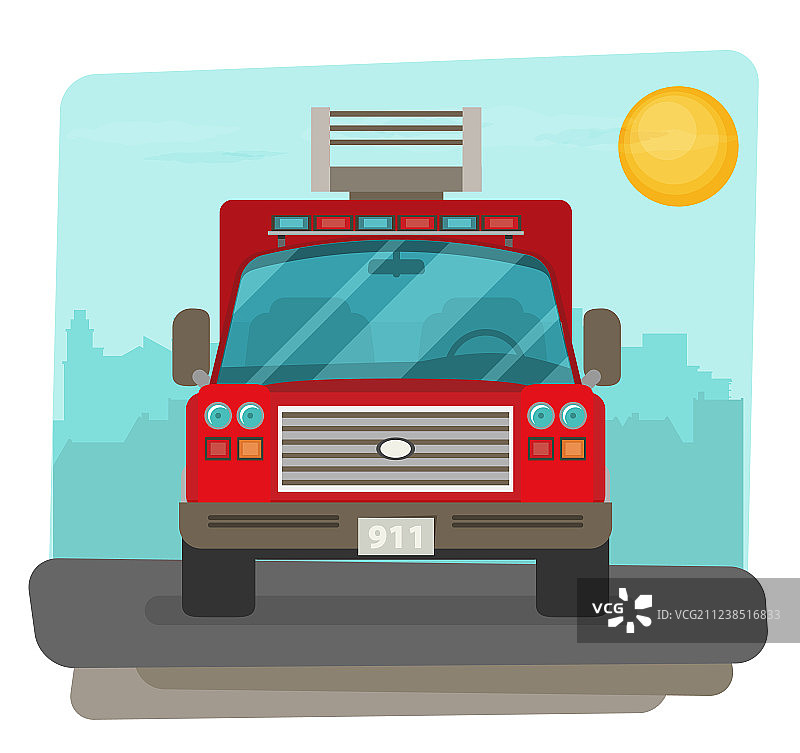 消防车救援引擎运输图片素材