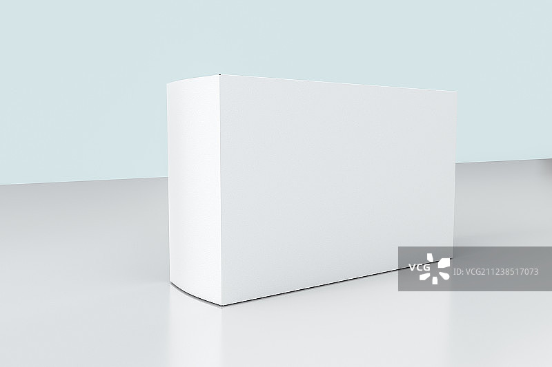 白色包装盒与浅色背景，三维渲染图片素材