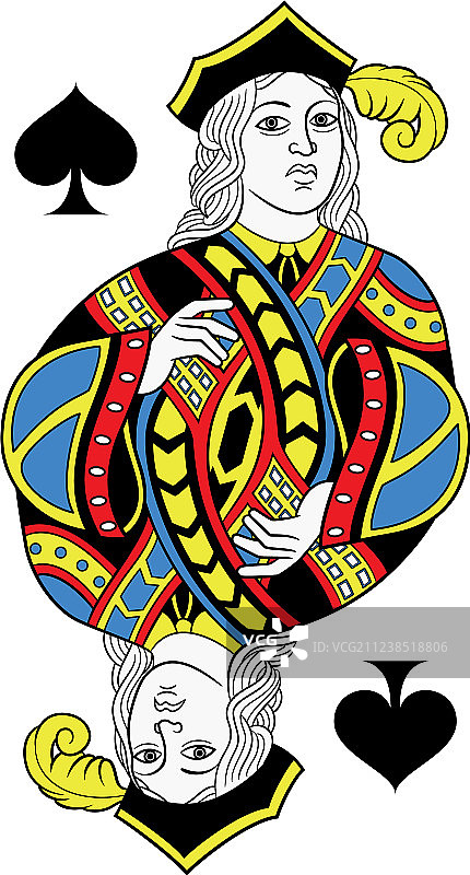 黑桃J（法文版）图片素材