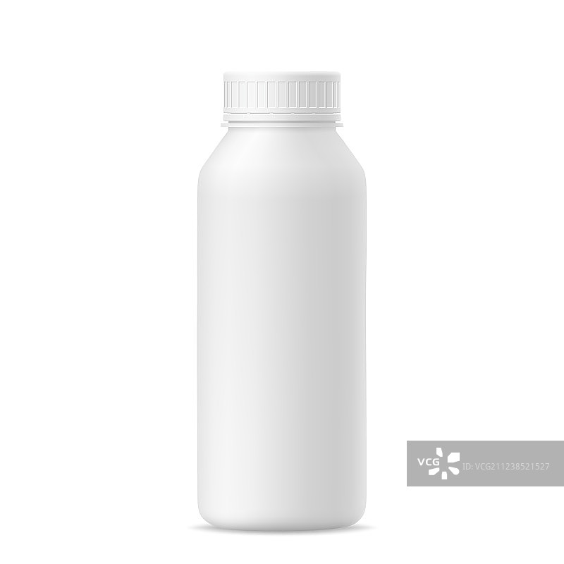 3D塑料牛奶酸奶瓶模型图片素材