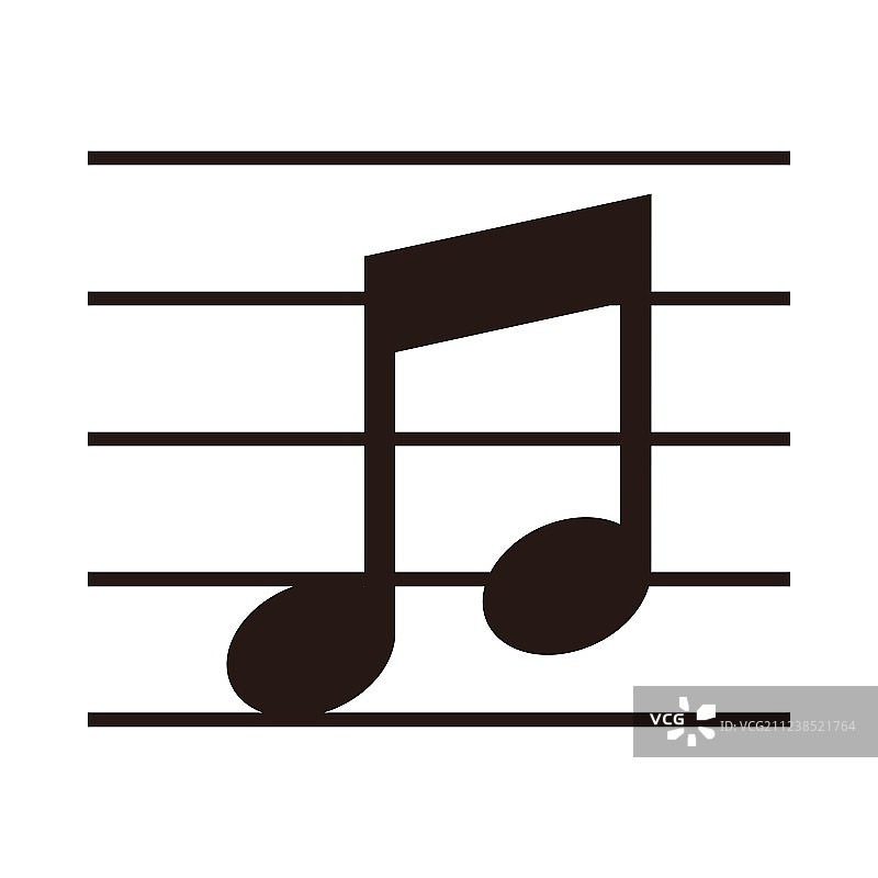 五线谱上的音符图片素材