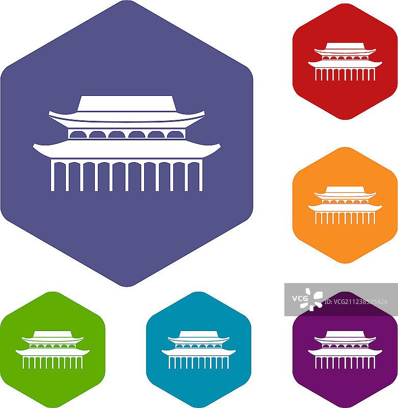 新加坡佛牙寺龙华院图标集图片素材