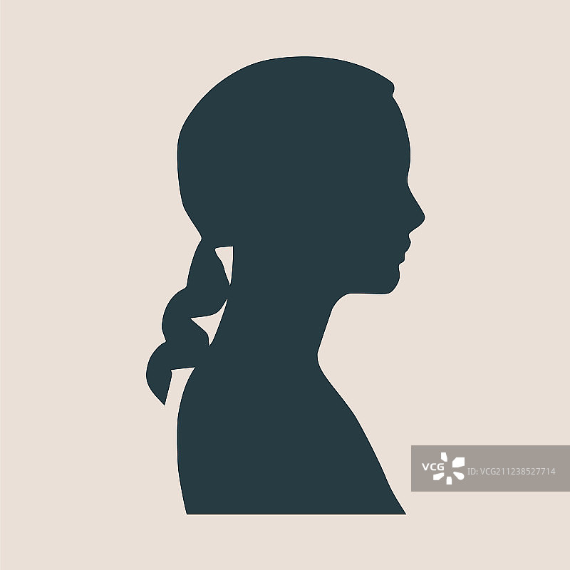 女性头部侧面轮廓图片素材