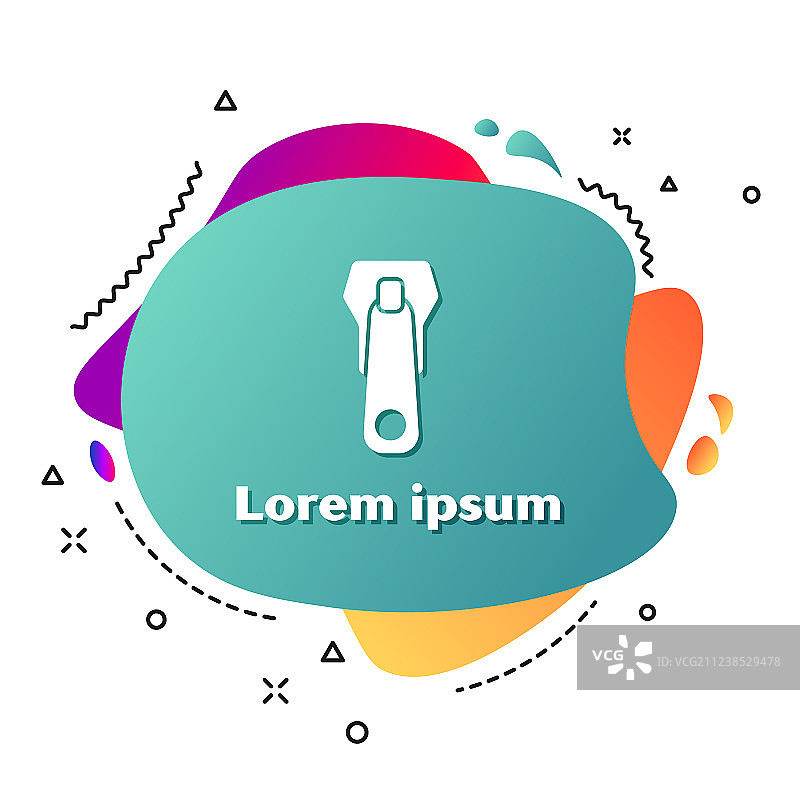 白色拉链图标，白色背景图片素材