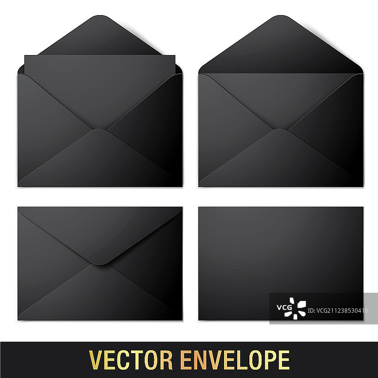 黑色信封模型图片素材