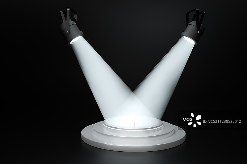 舞台与灯光，展示平台，三维渲染图片素材