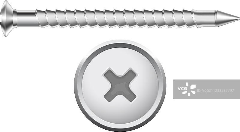 十字金属螺丝钉图片素材