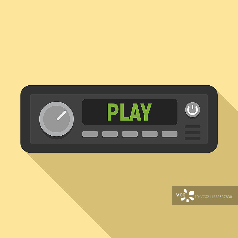 车载FM收音机音频图标扁平风格图片素材