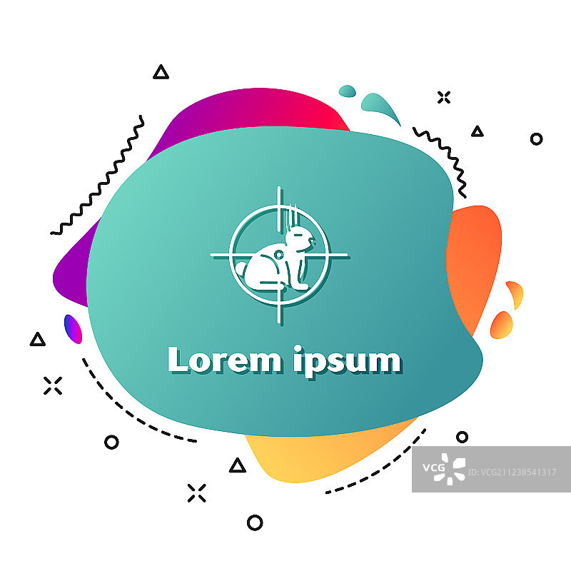 带十字线图标的猎兔图片素材