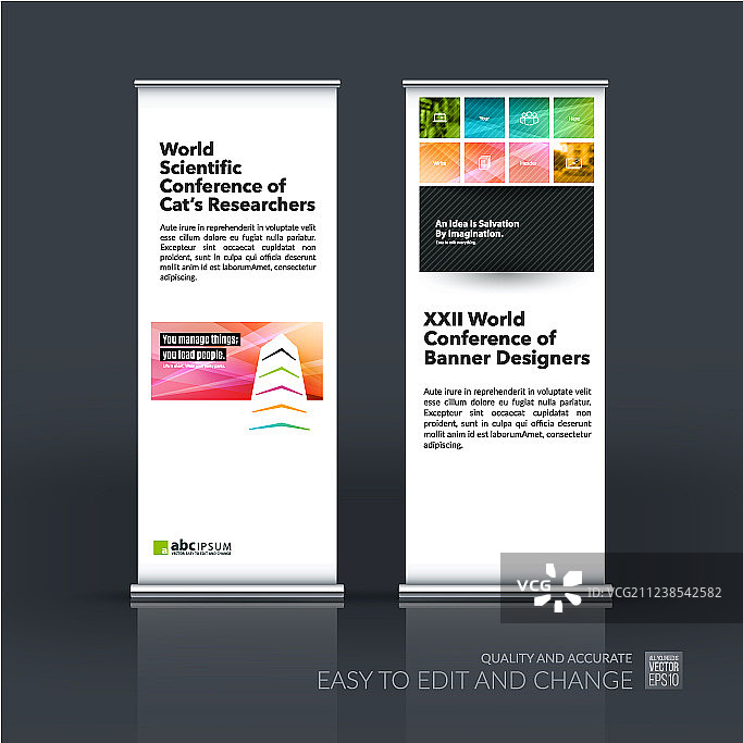 抽象业务集现代卷起来图片素材