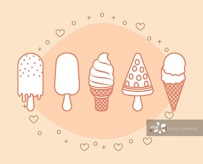 冰淇淋设计图片素材