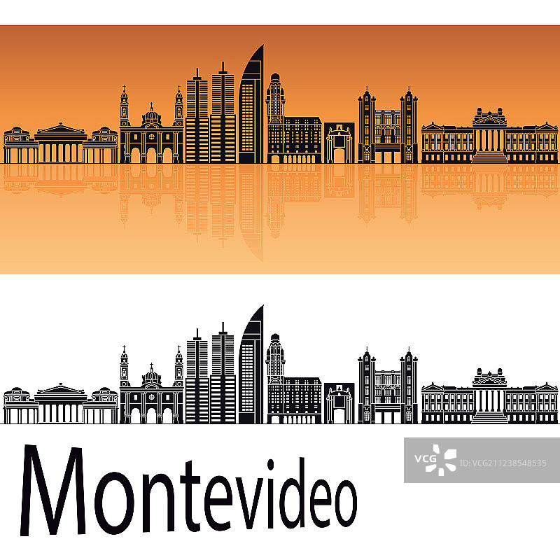 蒙得维的天际线图片素材