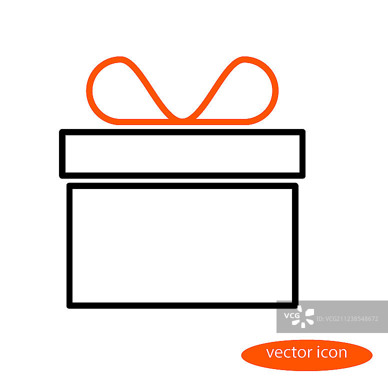 带蝴蝶结的线性礼品盒图片素材