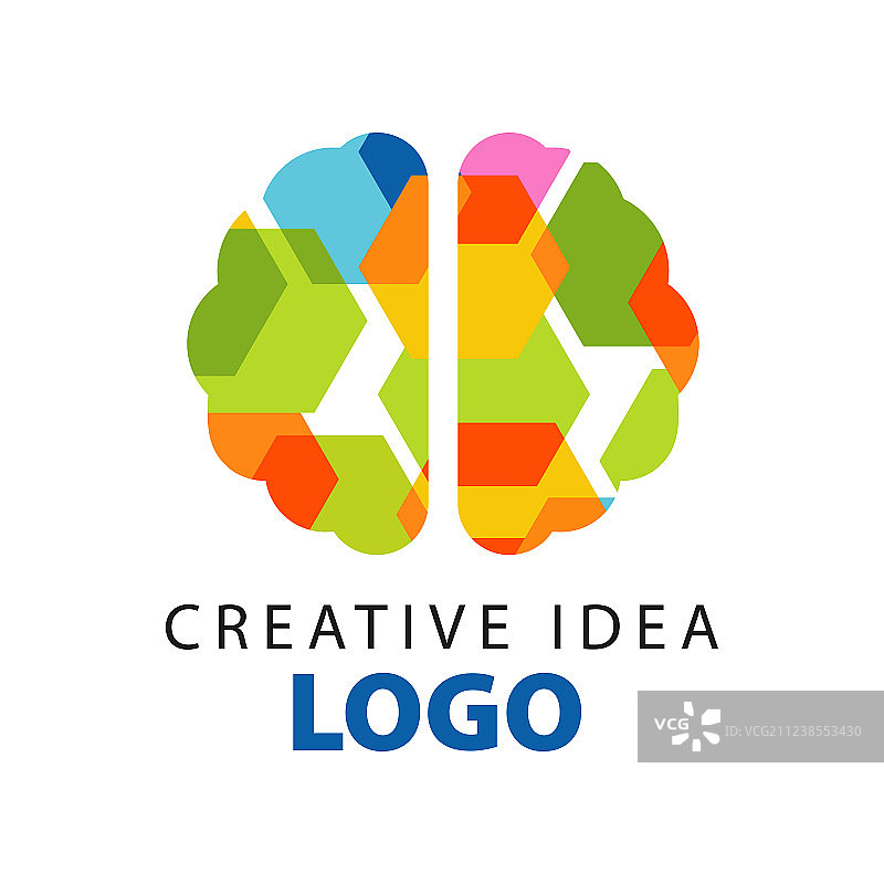 具有抽象色彩的创意想法Logo模板图片素材