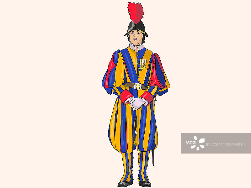 梵蒂冈瑞士卫队士兵图片素材
