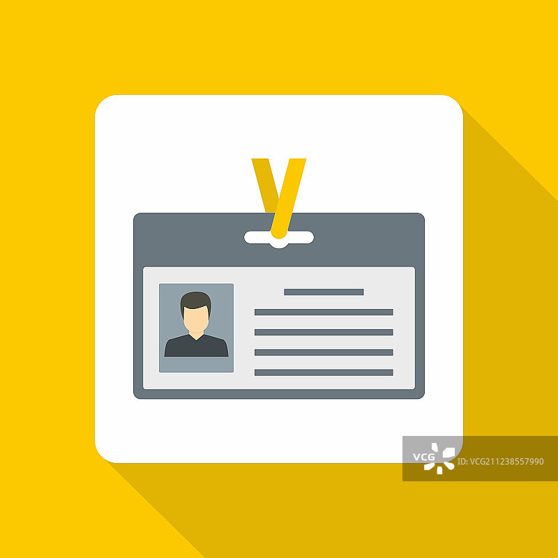 身份证图标扁平风格图片素材