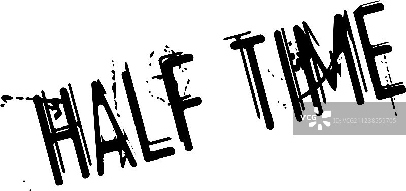 半场休息橡胶印章图片素材