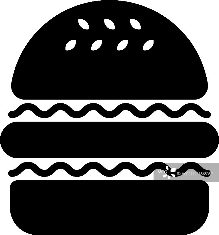 汉堡剪影图片素材