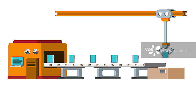 自动化输送系统组装线图片素材