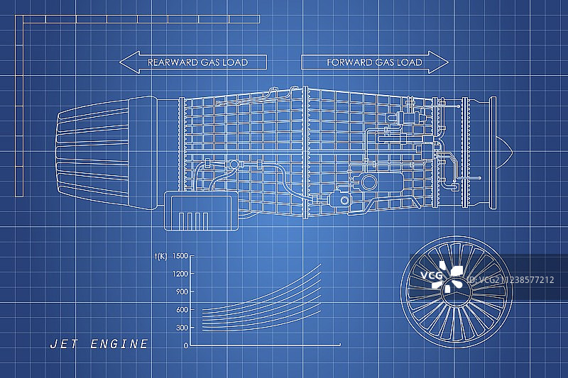 工业风格喷气发动机轮廓图片素材