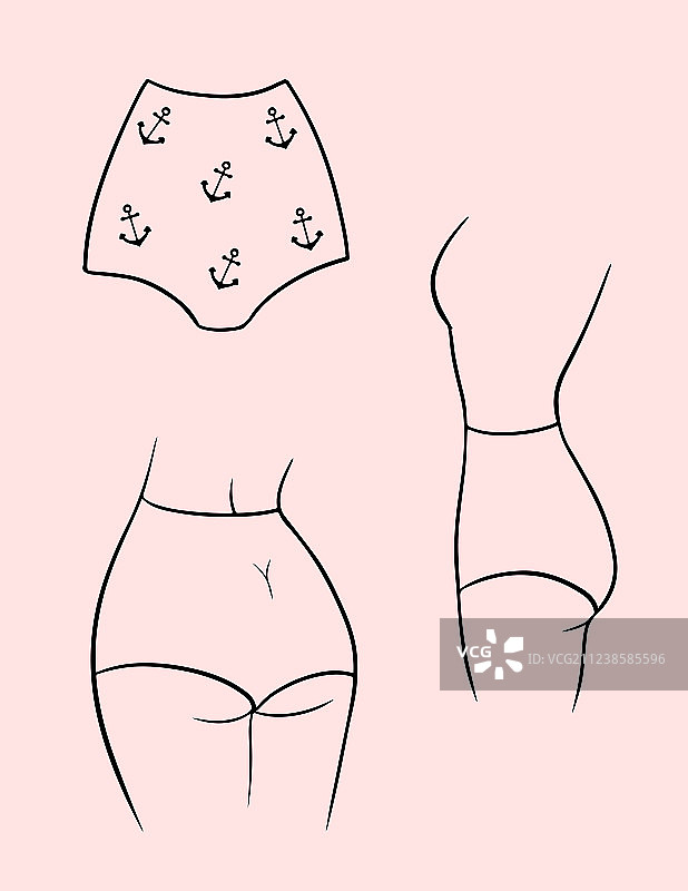 女士高腰内裤图片素材