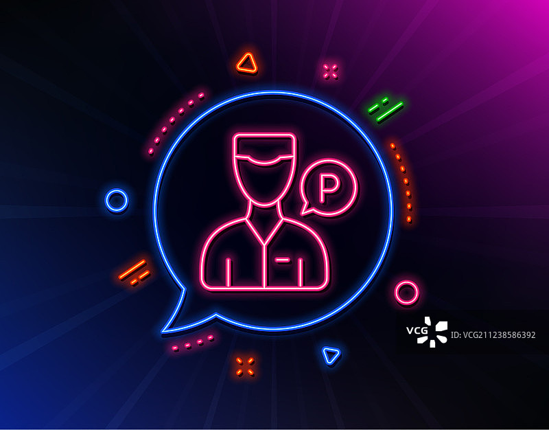 代客泊车服务员线性图标图片素材