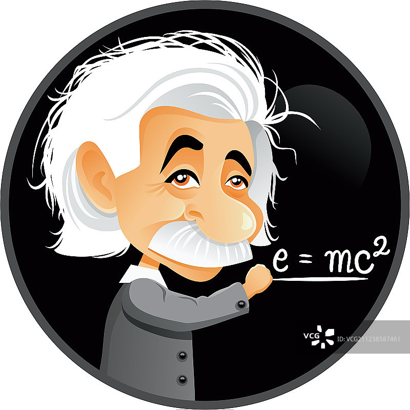阿尔伯特·爱因斯坦漫画图片素材