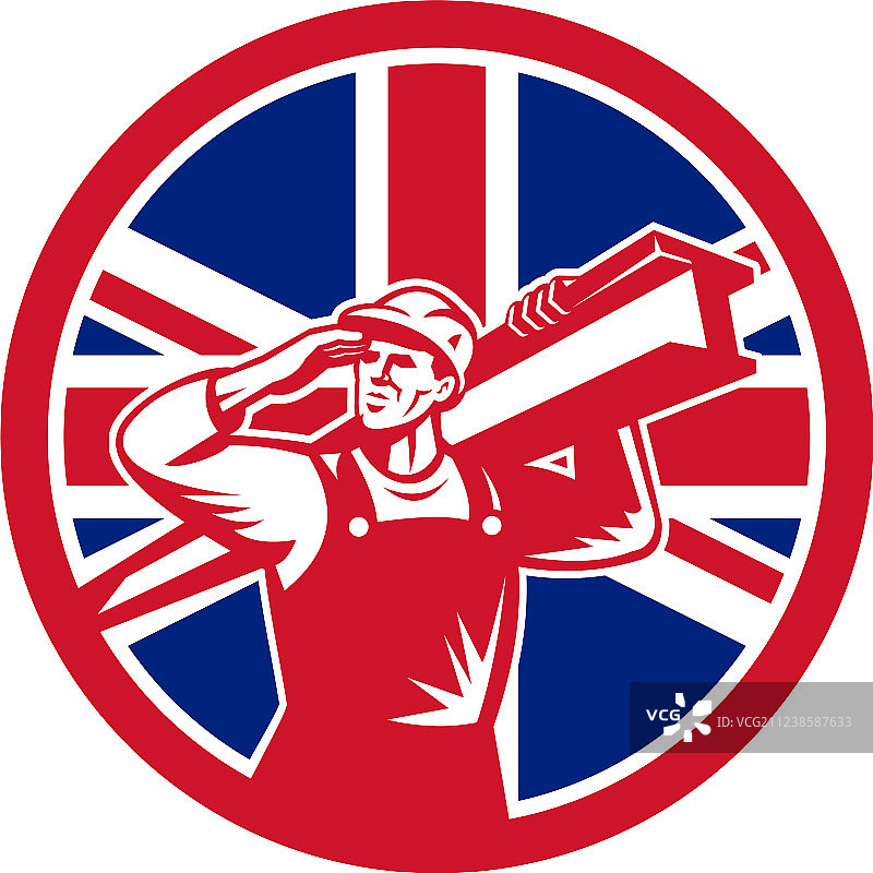 英国建筑工人米字旗标志图片素材