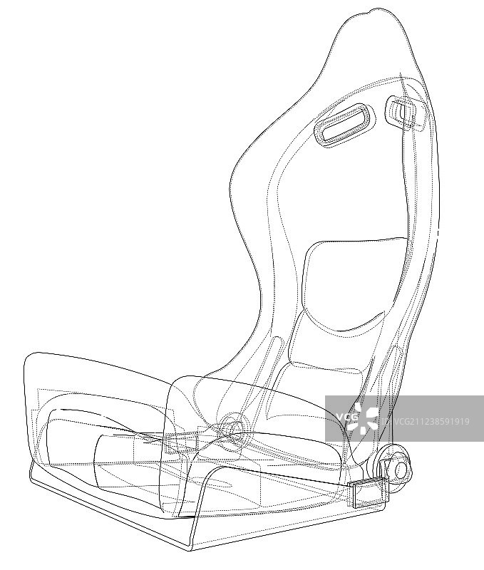 汽车座椅3D渲染图图片素材