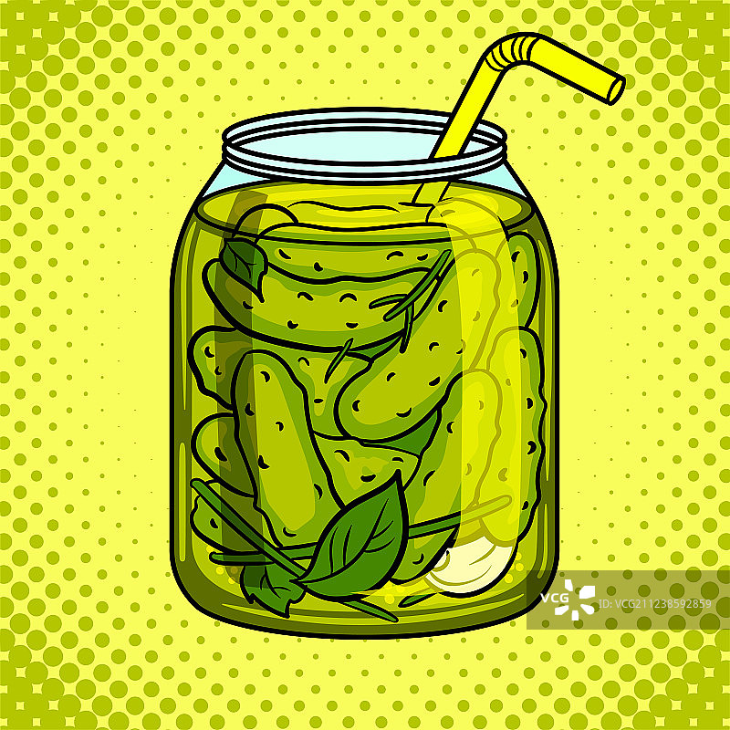 泡菜罐子波普艺术图片素材