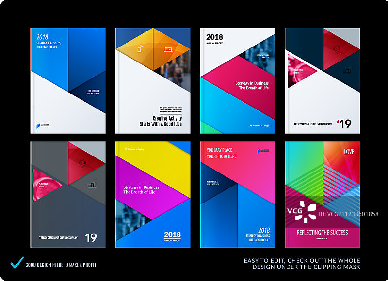 创意红色多彩材质设计模板图片素材