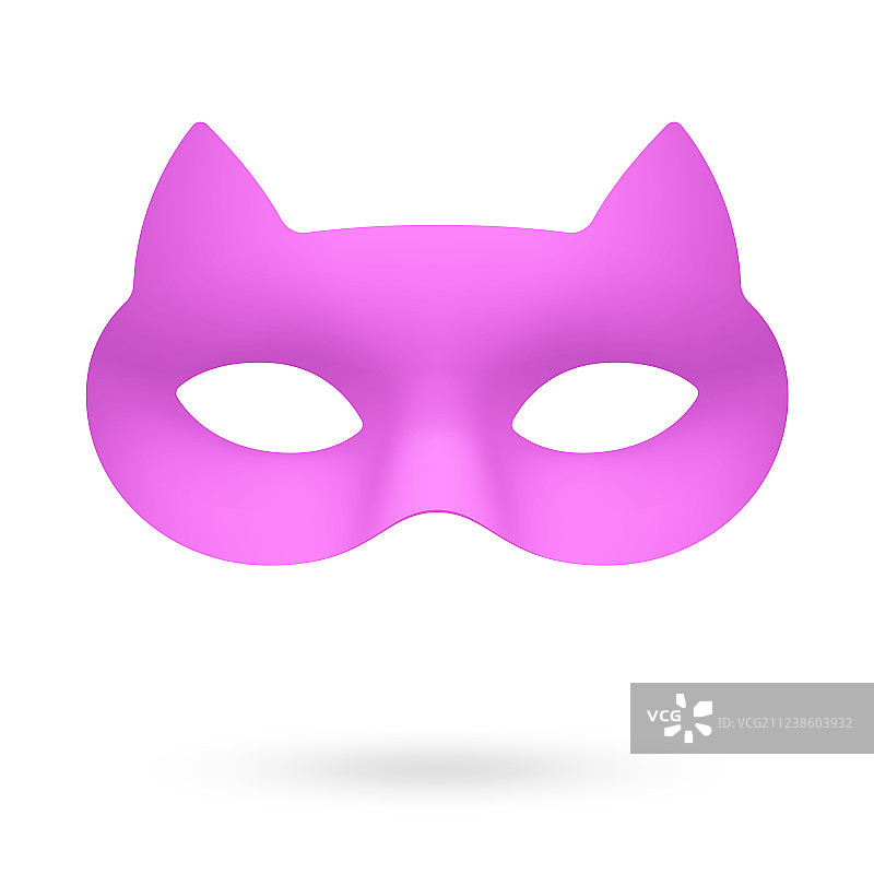 玫瑰猫咪化装舞会眼罩图片素材