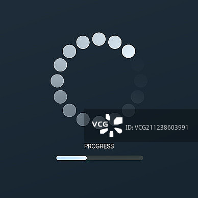 深色背景上的移动应用网页预加载进度条图片素材