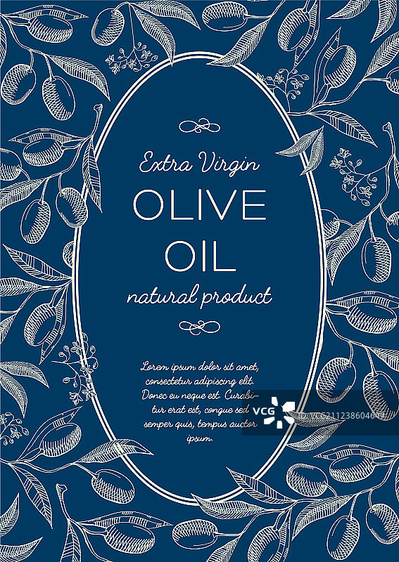 抽象的自然手绘蓝色海报图片素材