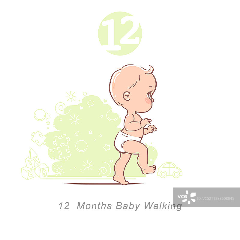 12个月大的宝宝发育图片素材